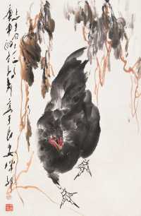 王子武 庚申（1980年）作 大吉图 立轴